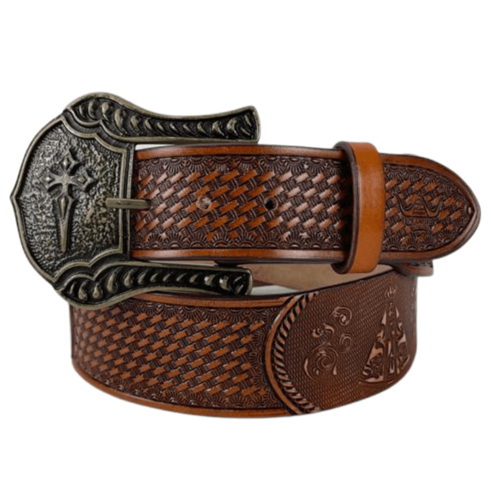 Cinto Masculino Pyramid Country Entalhado Aparecida - Ref.7929