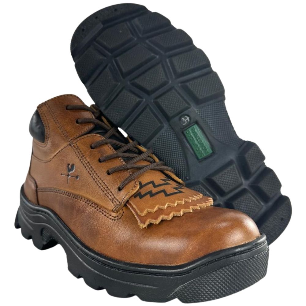Coturno Masculino Caminhos Da Roça Couro Látego Whisky Ref. KA16-4