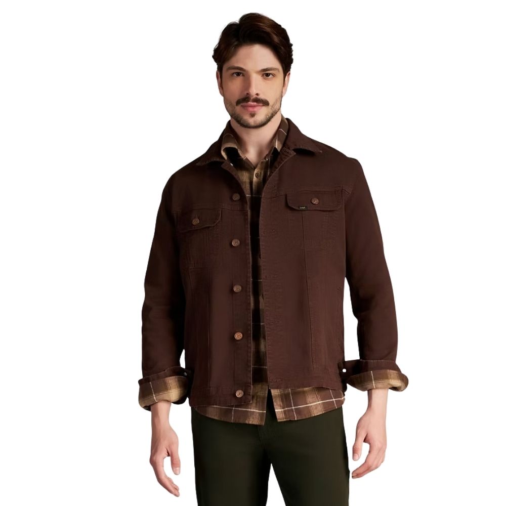 Jaqueta Masculina Lee Sarja Stretch Café Ref: M1703L