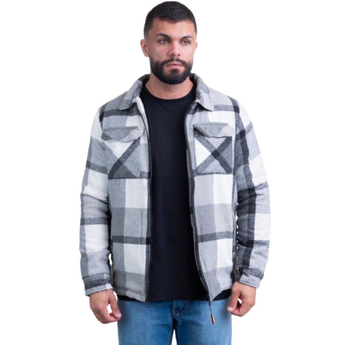 Moletom Jaqueta Masculina Xadrez Riachuelo Jaqueta Masculina