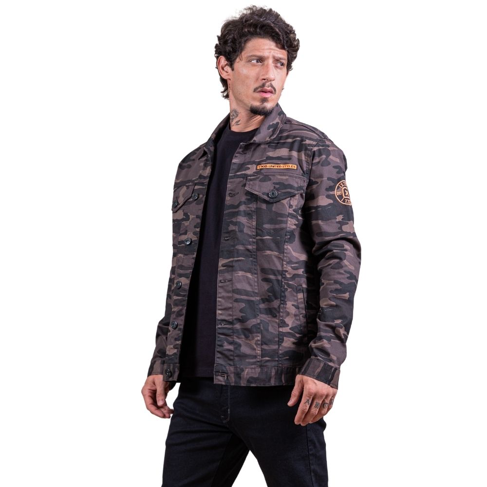 Jaqueta Masculina TXC Custom Aplicada Camuflada - Ref. 7287