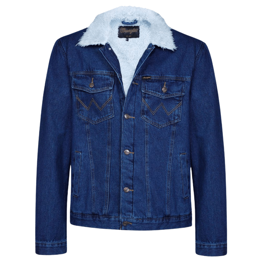 Jaqueta Masculina Wrangler Jeans Com Colete e Gola De Pelo Ref. WM9763