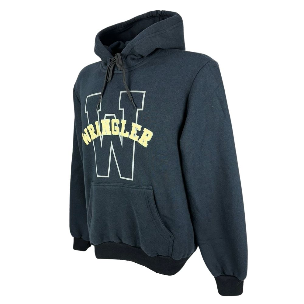 Moletom Masculino Wrangler Preto Modelo Canguru Com Capuz e