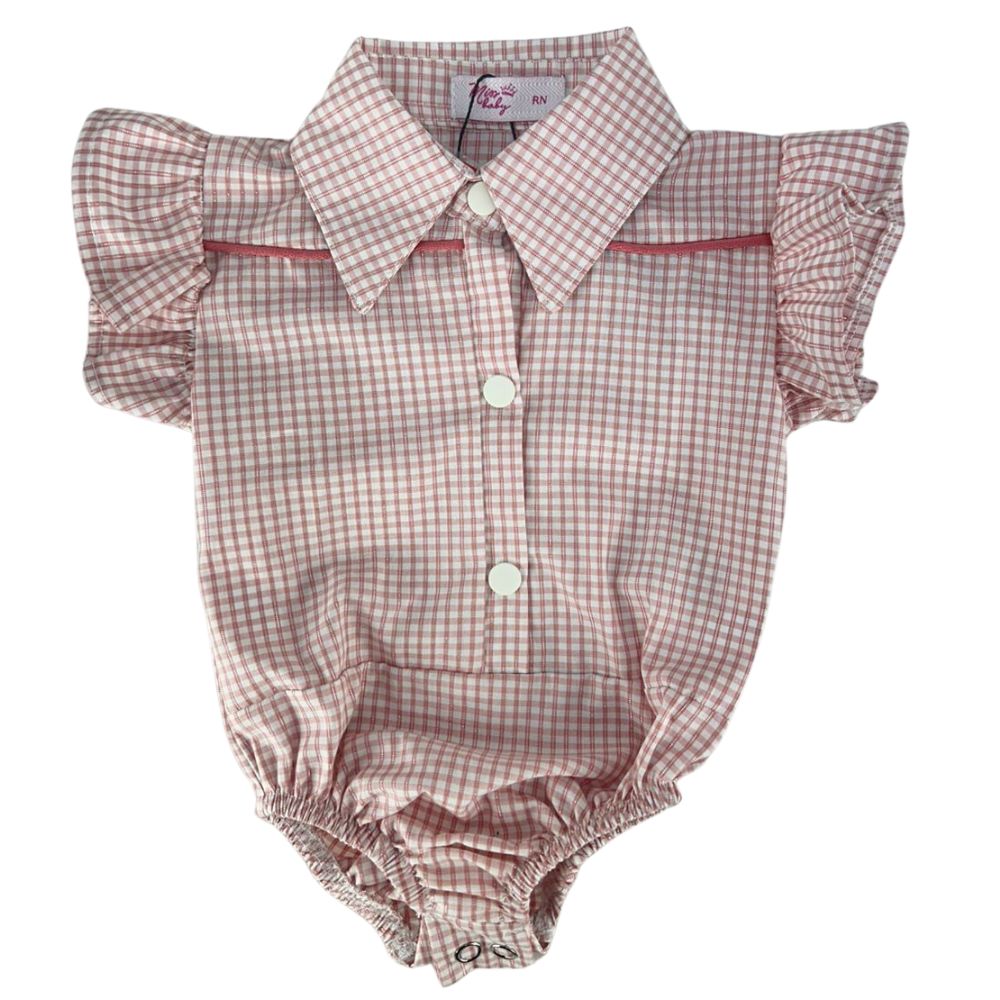 Body Infantil Baby Miss Country Sweet RN Rosa Bebê Ref:003357