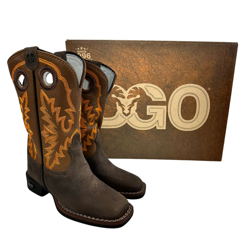 Bota Texana Infantil Durango Kids Couro Med Dog/Bronze Cano