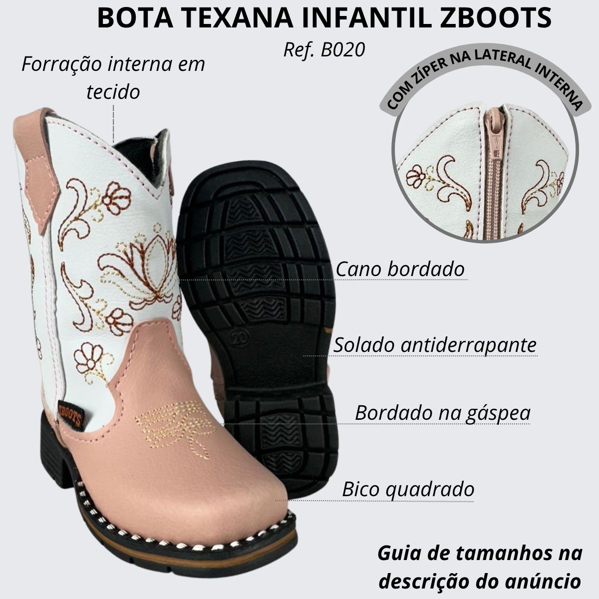 Bico Quadrado Botas De Marca Em PromoÃ§Ã£o Bota Texana Infantil