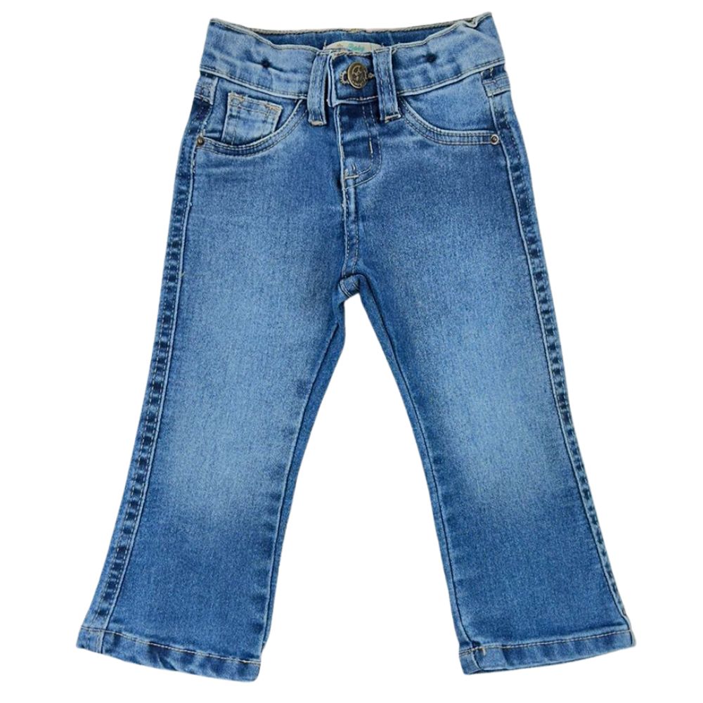 Calça Infantil Baby Ranch Jeans Básica Destroyer Ref:2010