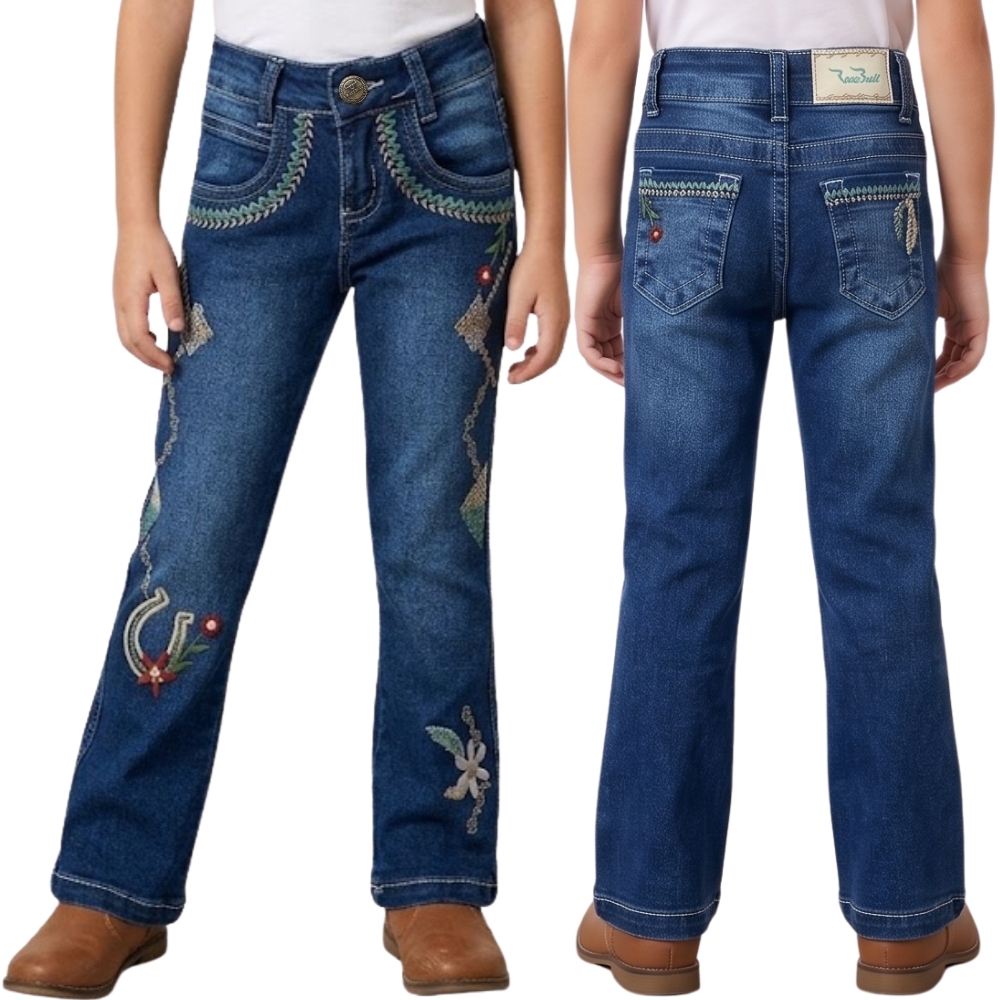 Calça Infantil Feminina Race Bull Stone Bordado REF:037.ST