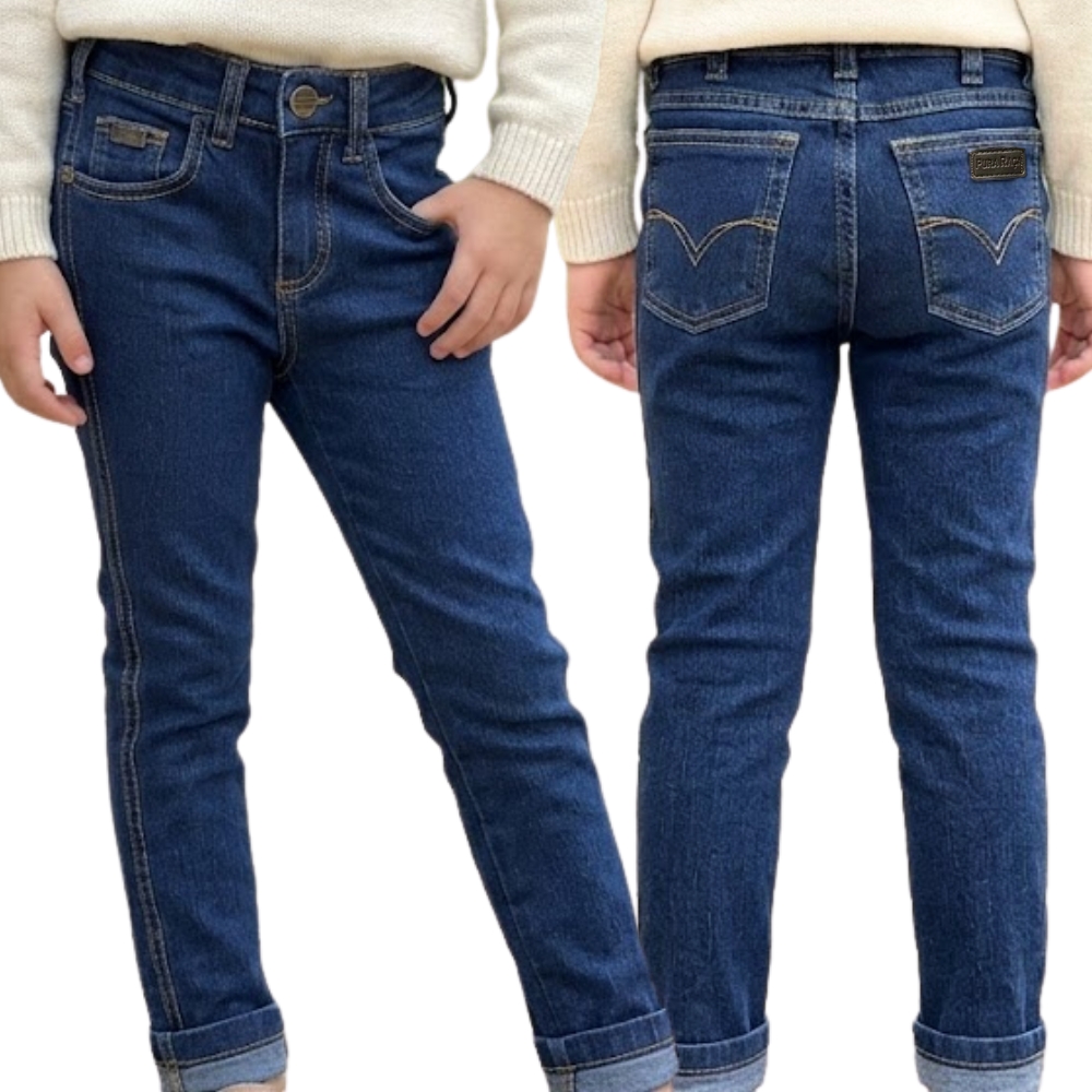 Calça Infantil Feminina Pura Raça Jeans Reta Stone - REF:07 0275 000026
