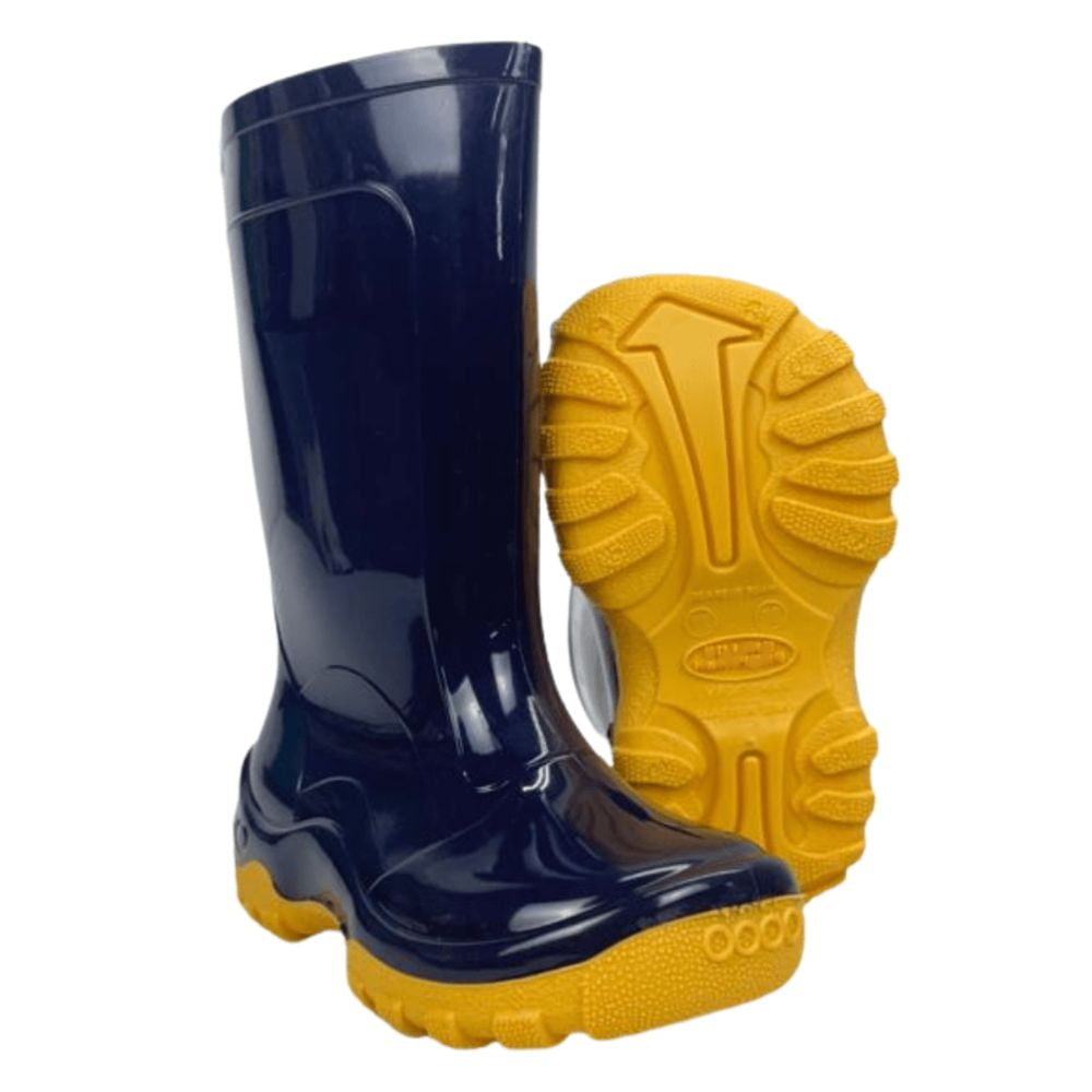 Bota Galocha Infantil Calfor Pampeana Nieve Azul Ref. INF012