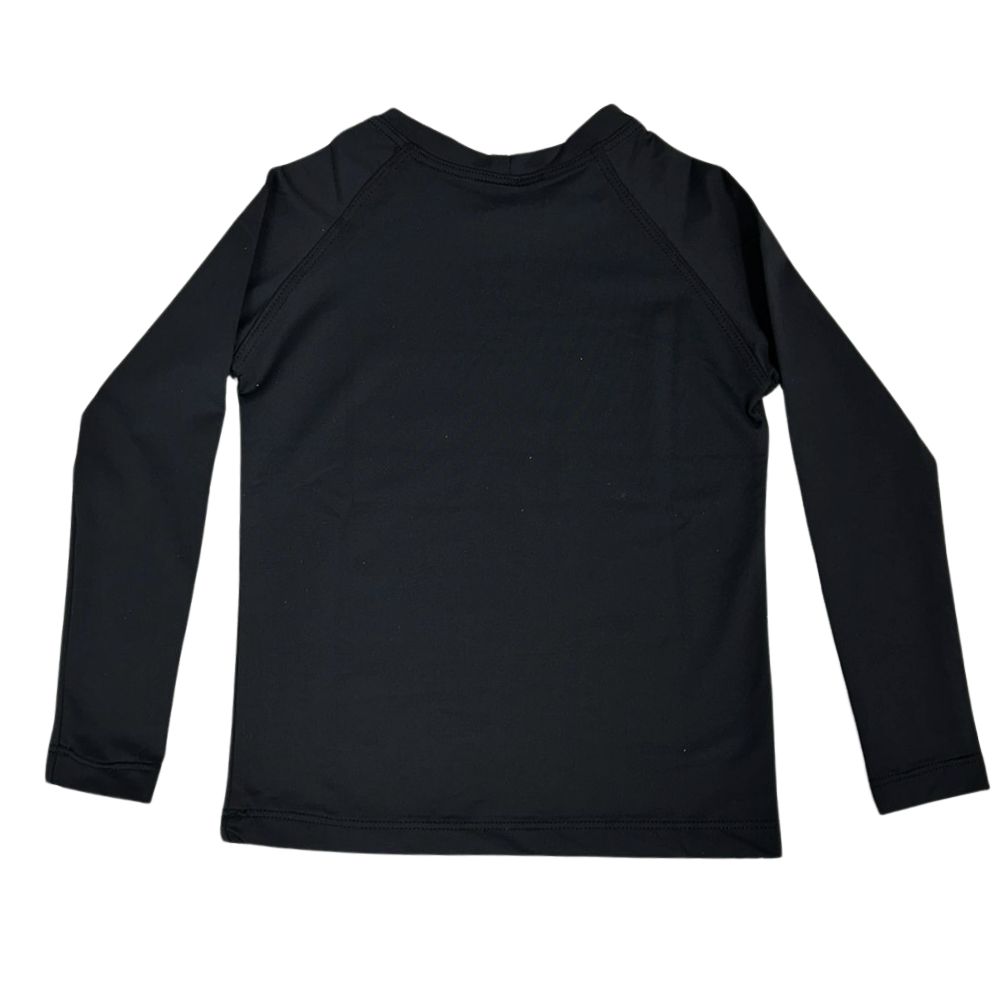 Camiseta Infantil Fox Hound Preta Manga Longa UV50+ Com Logo
