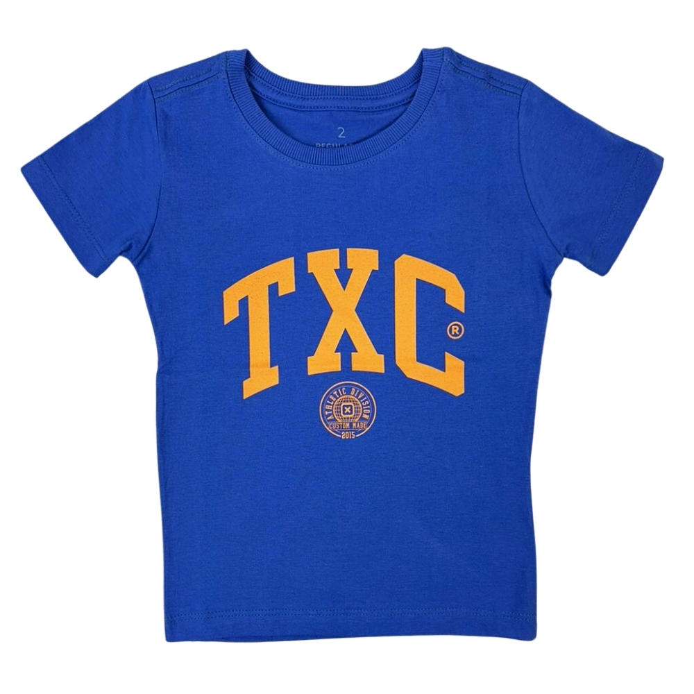 Camiseta Infantil TXC Azul Royal Classic Regular Manga Curta C/ Logo Em Laranja REF: 192145I