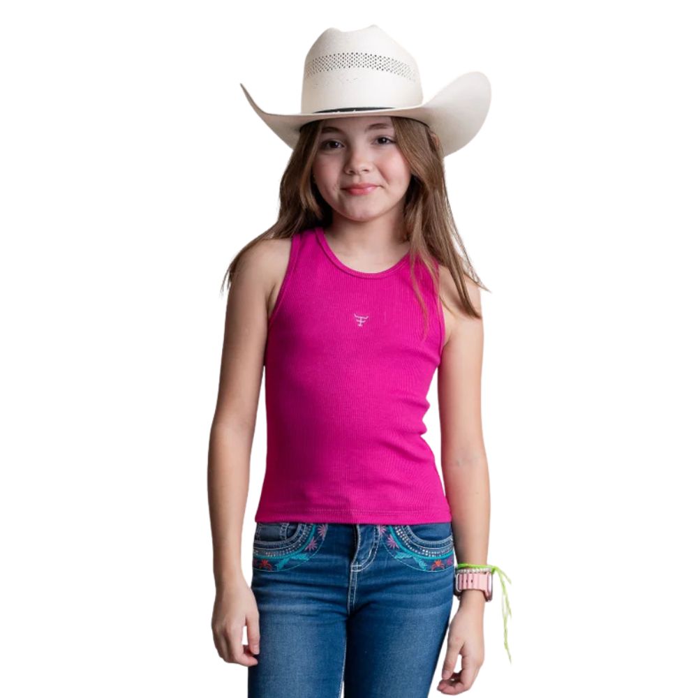 Regata Infantil Texas Farm Canelada Mini Teen Rosa Violeta Com Logo Branco Ref:RTTEEN0002
