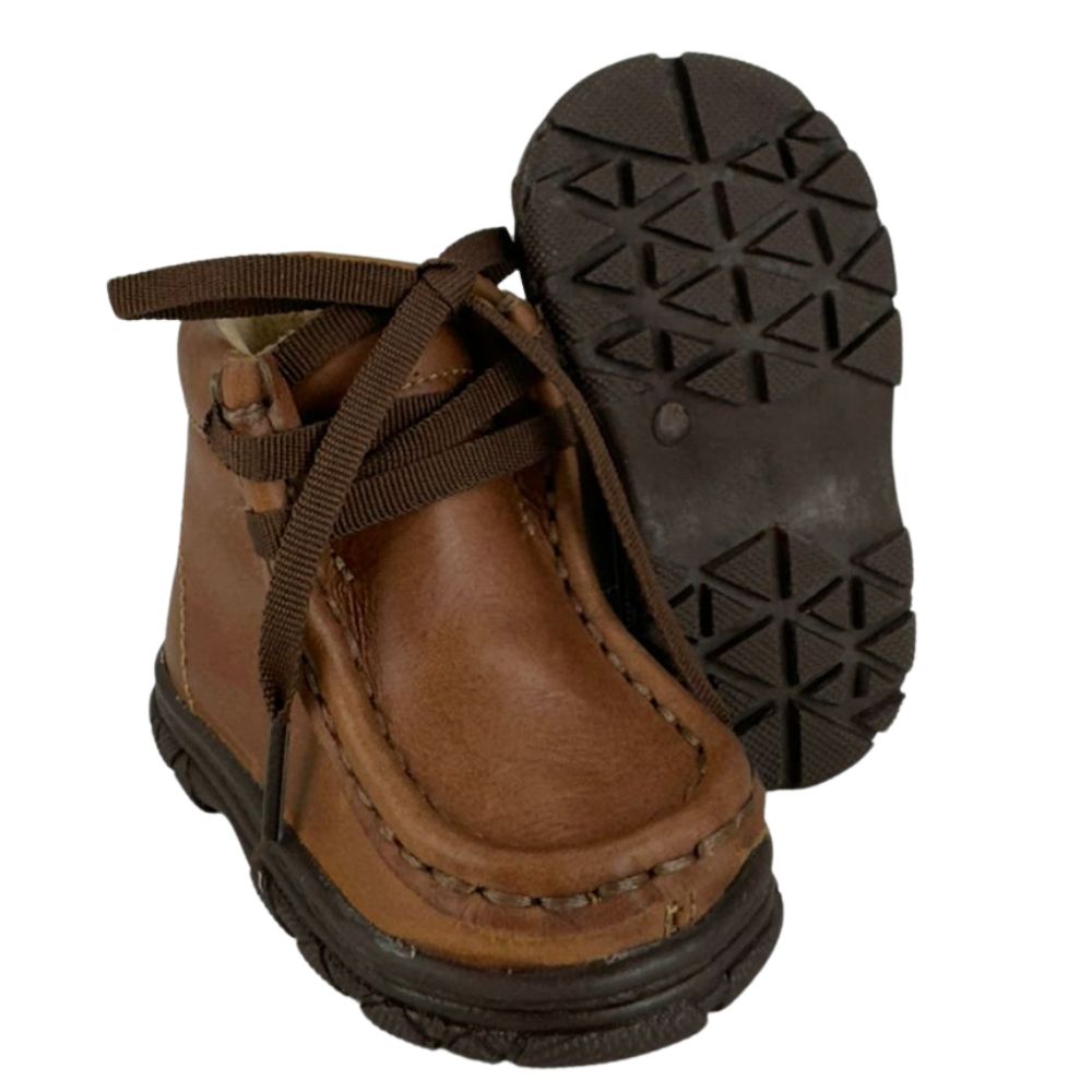 Coturno Destroyer Bebê Caminhos Da Roça Couro Café Ref:KB33-5 KI30-5