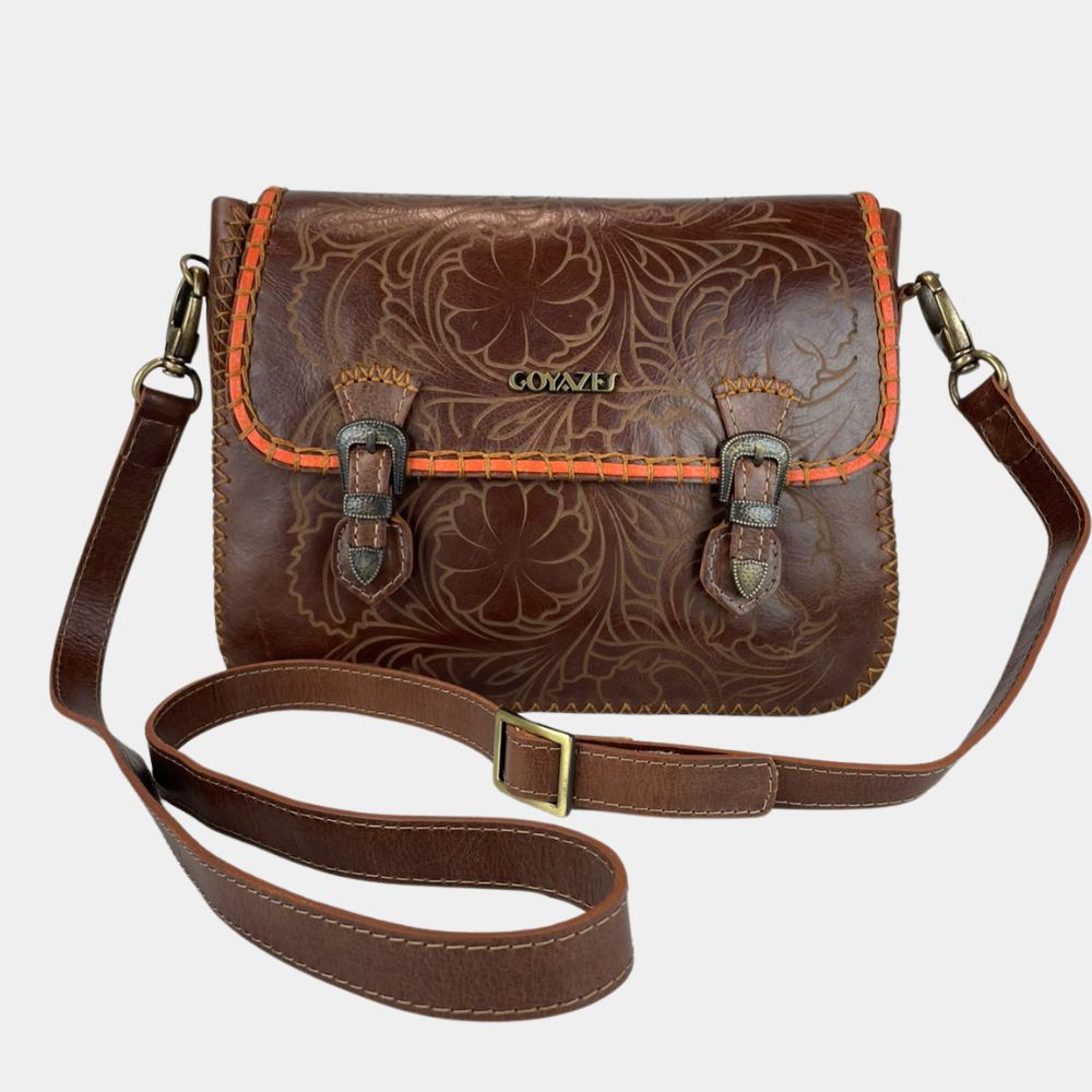 Bolsa Feminina Goyazes Atlanta Caramelo Cabardino Orange Ref:B-2408-4