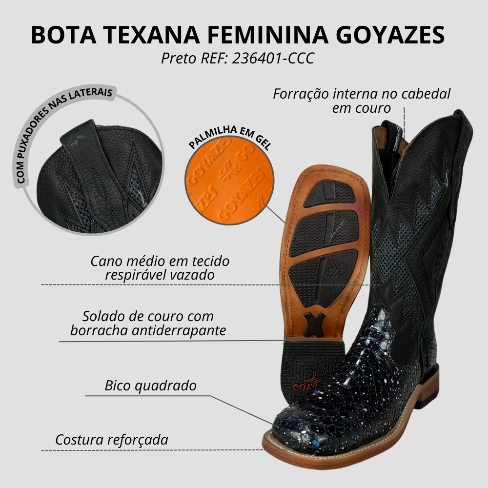 Bota cobra feminina fashion