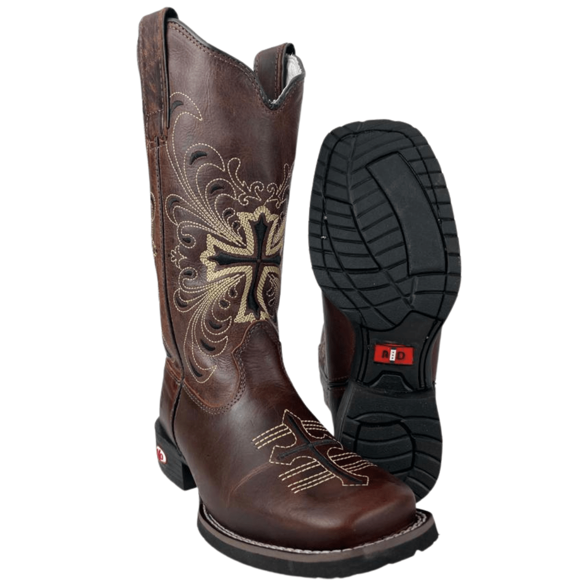 Bota Texana Feminina Red Dust Fóssil Sela - Ref.BF:05 GEL