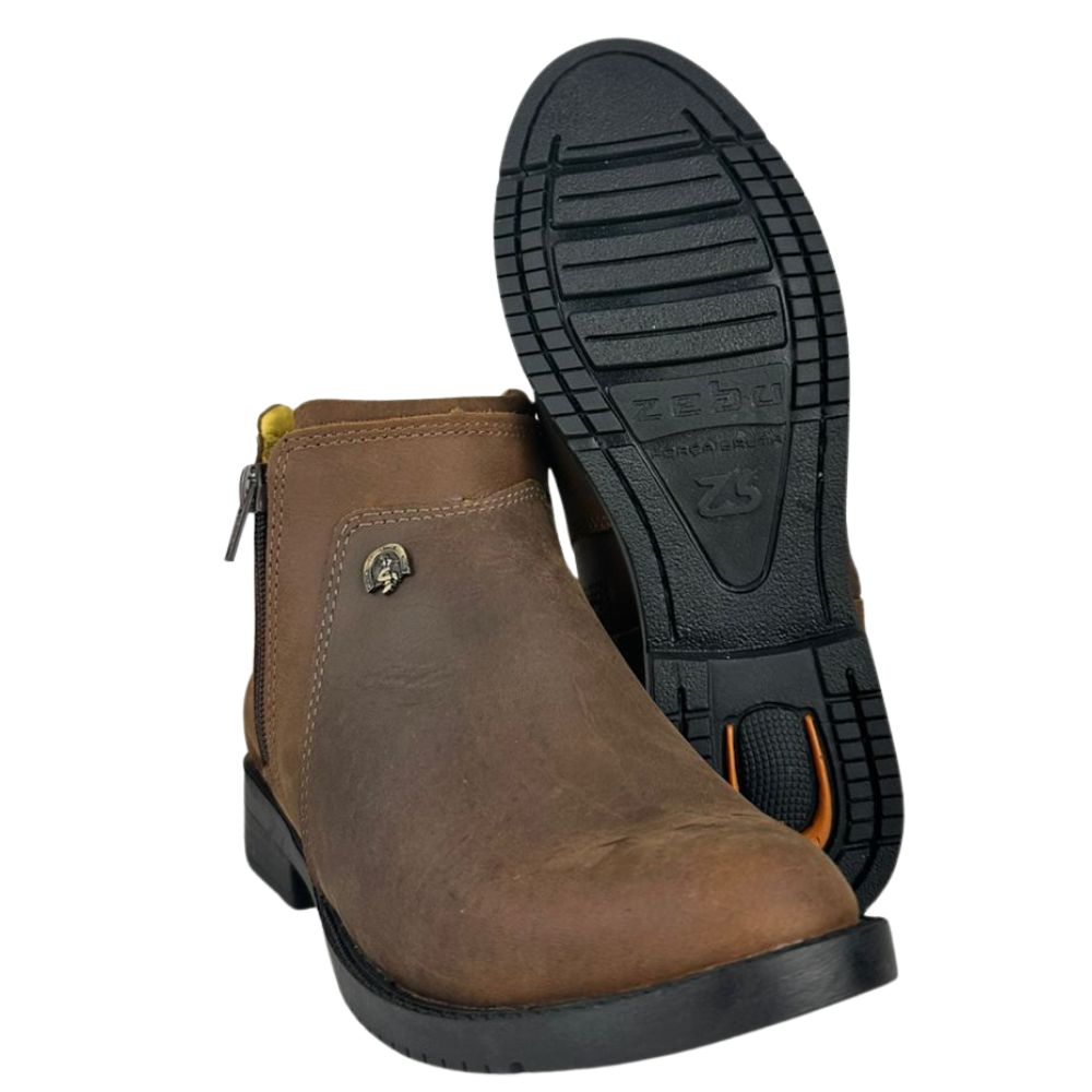 Botina Feminina Zebu Terra Com 2 Zíper Ref:73090MS05