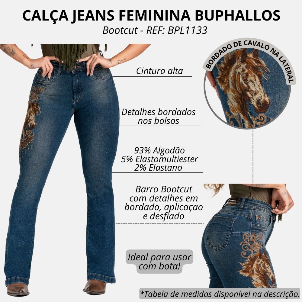 Calça Country Feminina Buphallos Jeans 2019 Calça Feminina CalÃ§a