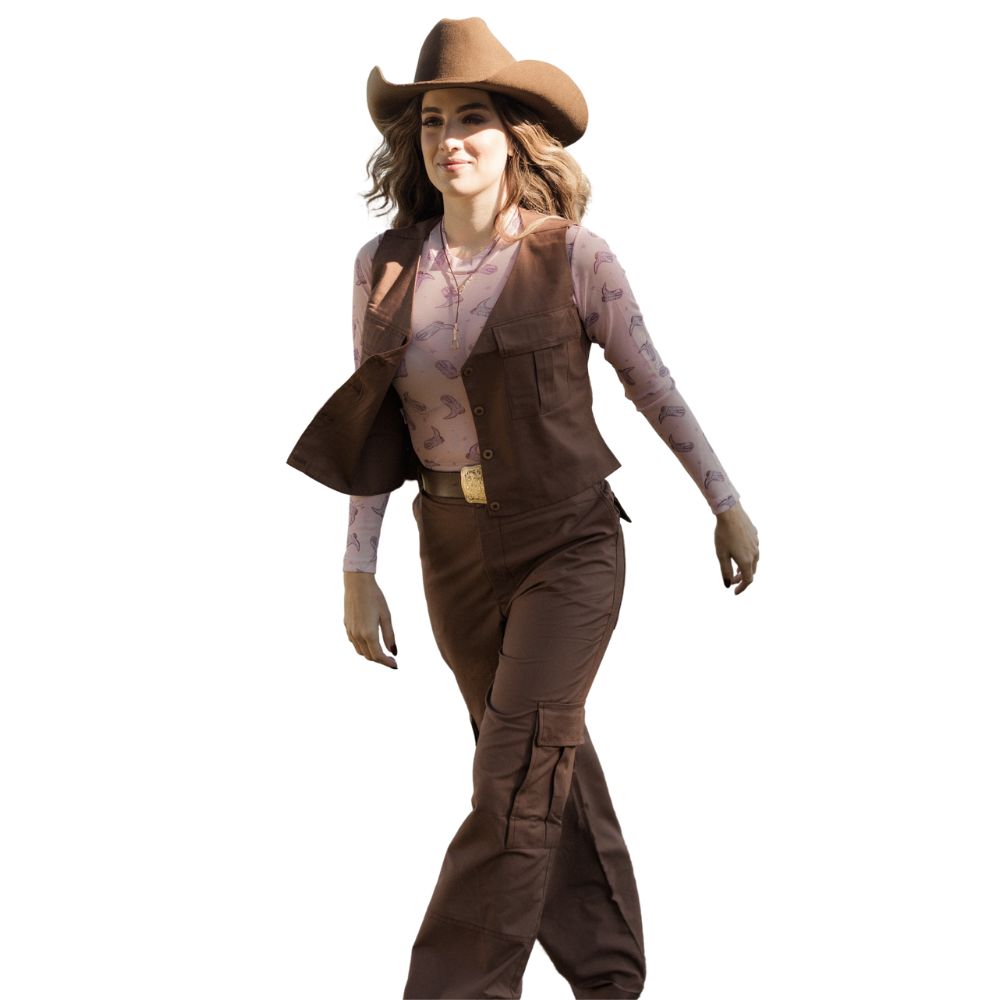 Calça Feminina Country City Cargo Amanda Marrom Ref:CC21032