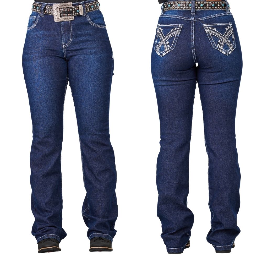 Calça Feminina Dock's Jeans Flare Bordado - Ref. 3905 005