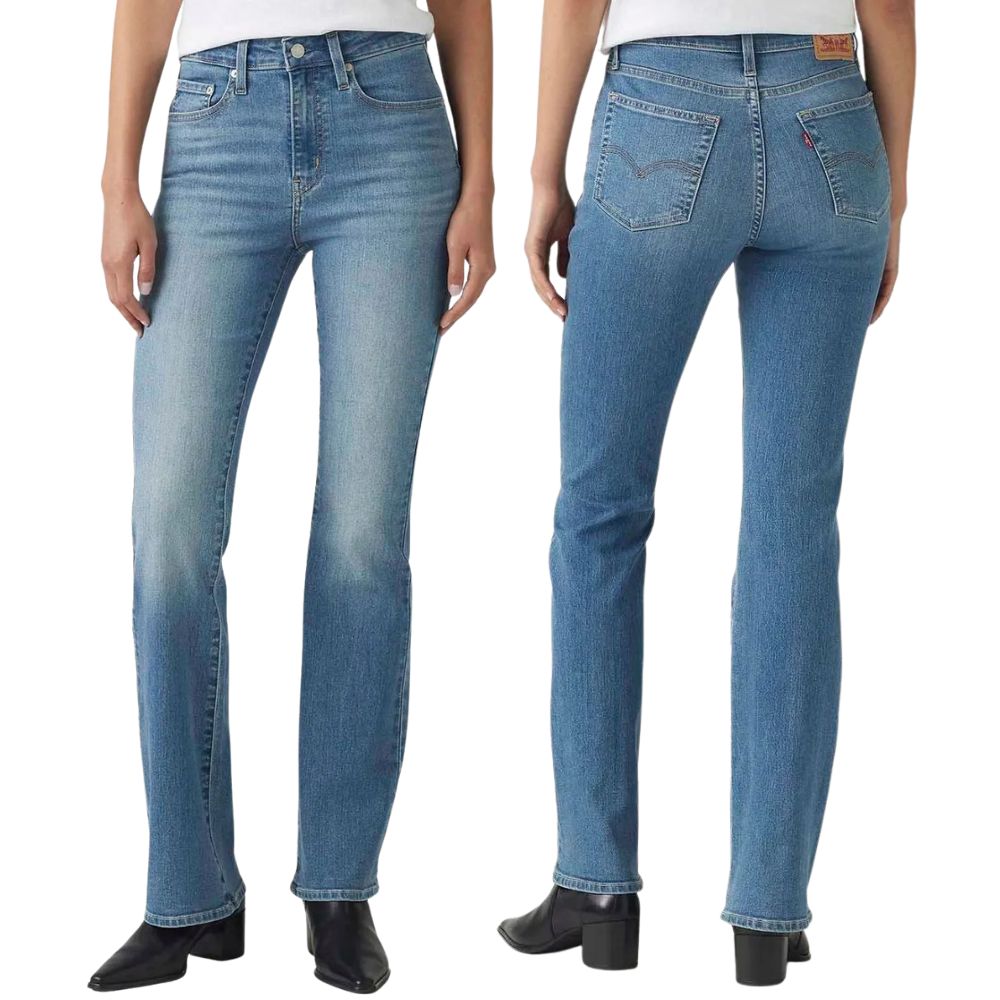 Calça Feminina Levi's 725 High Rise Bootcut Azul Médio Ref:187590202