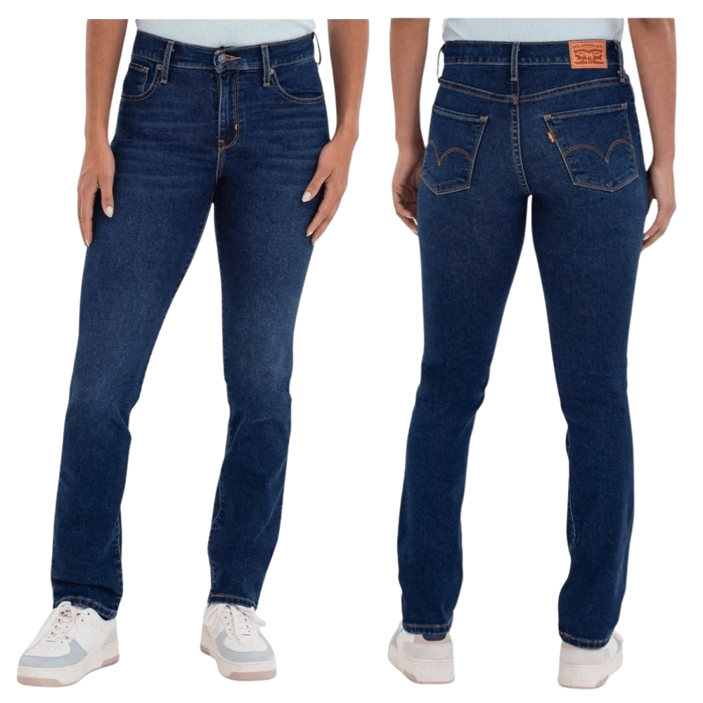 Calça Feminina Levi's Jeans Azul Escuro 724 High Rise Reta Com Stretch REF: LB7240059