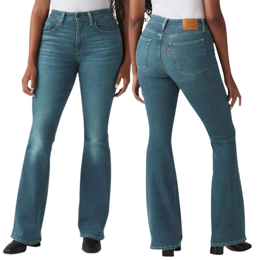 Calça Feminina Levi's Jeans Azul Manchado 726 Flare Ref:A34100077