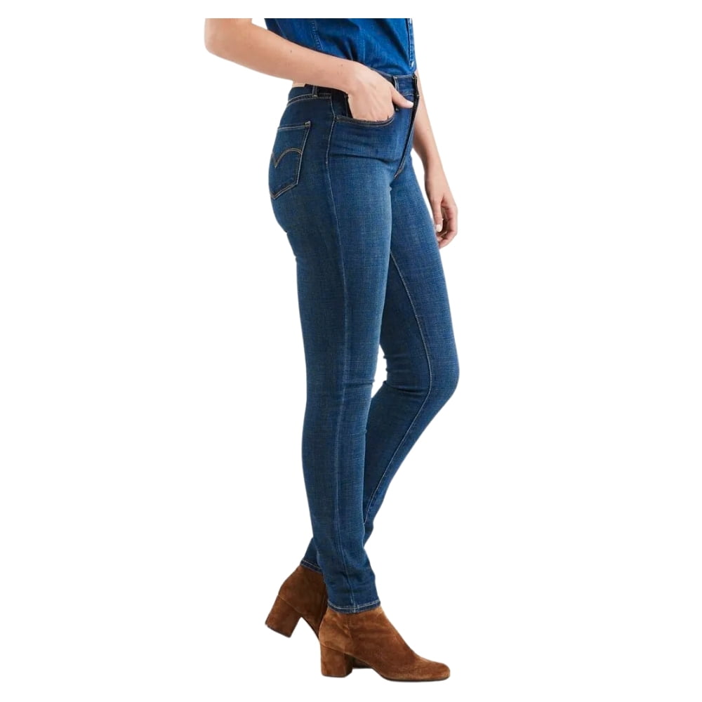 Calça Feminina Levi's Jeans Azul Médio 721 High Rise Skinny Com