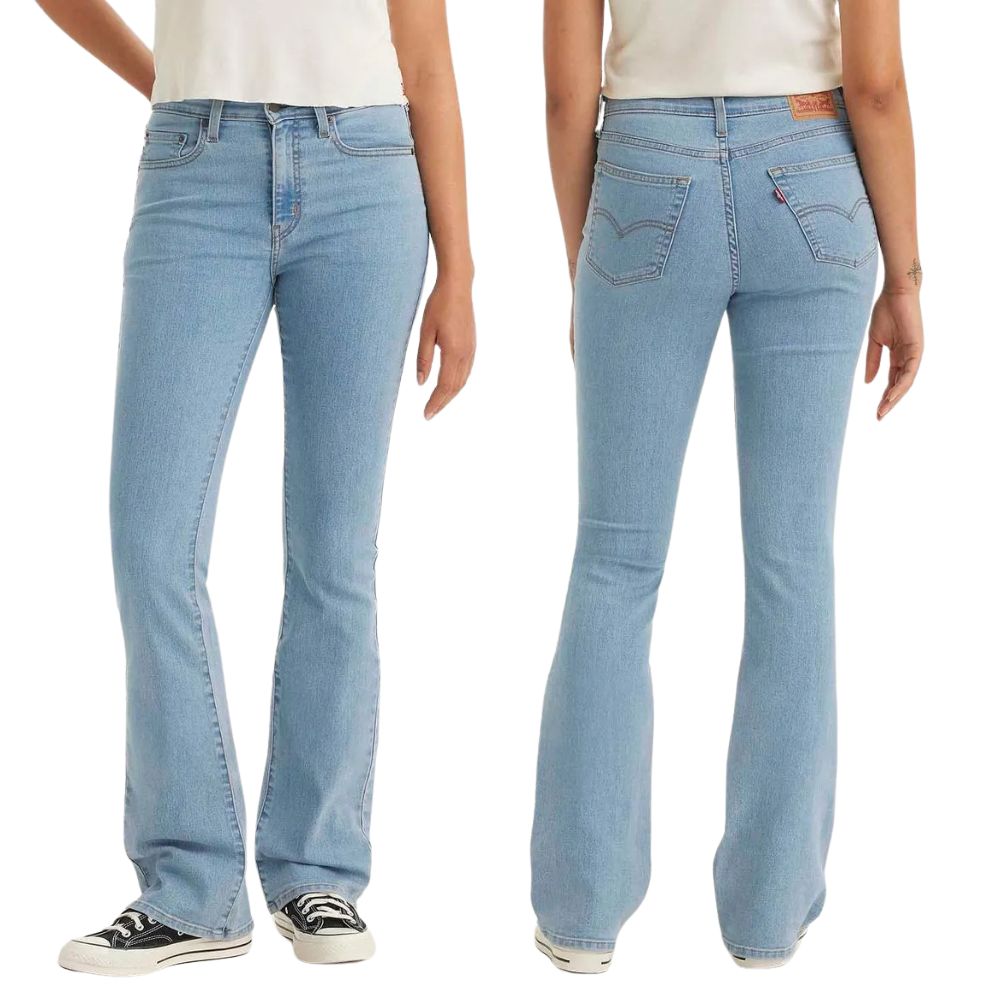 Calça Feminina Levi's Jeans Claro 725 High Rise Bootcut Com Strech Ref:197590171
