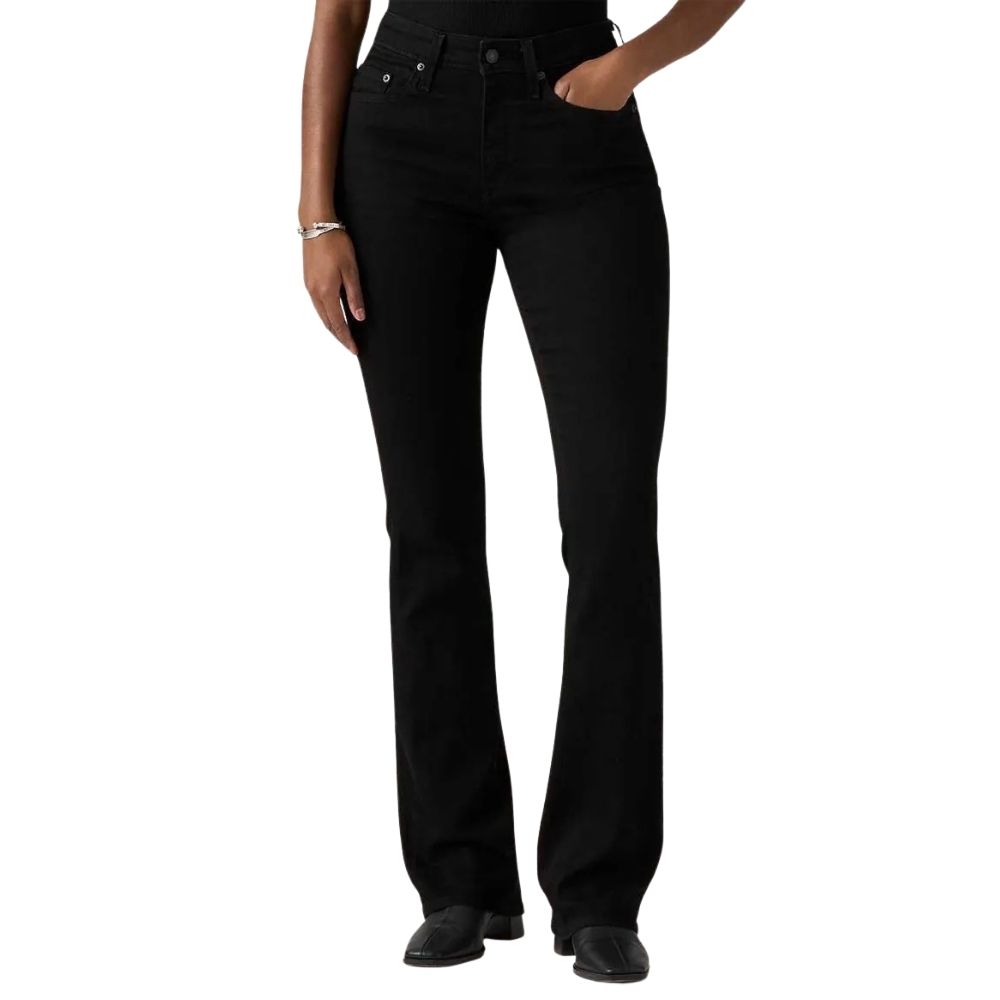 Calça Feminina Levi's Preta 725 High Rise Bootcut Flare Ref:187590184