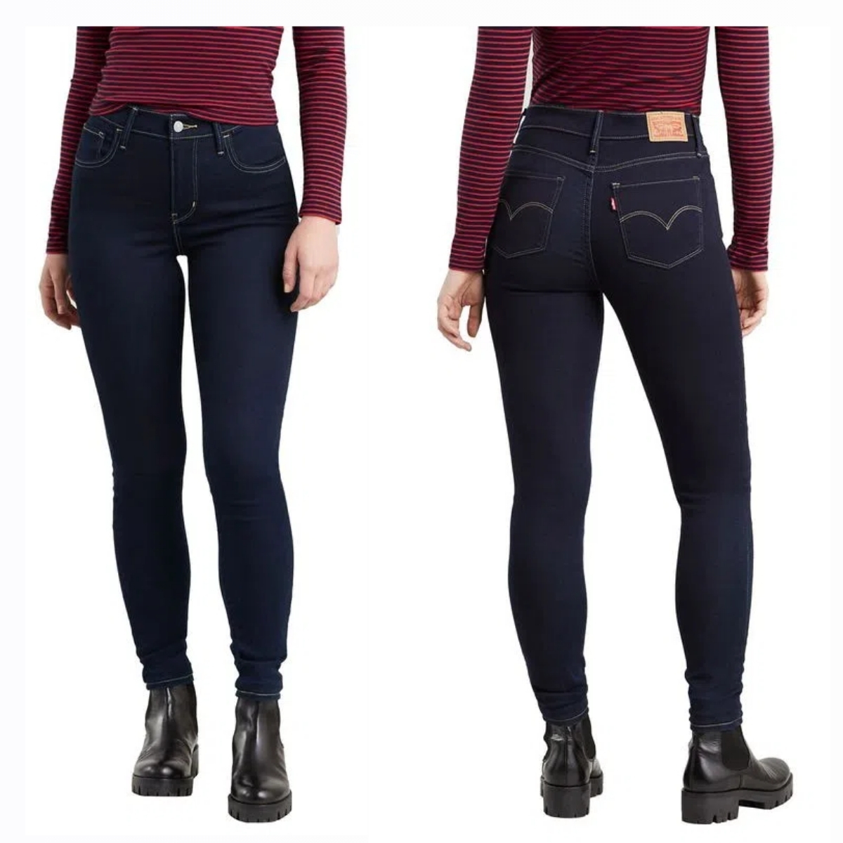 Calça Feminina Levi's Jeans Azul Escuro 720 High Rise Super Skinny Stellar Stretch REF: 527970015