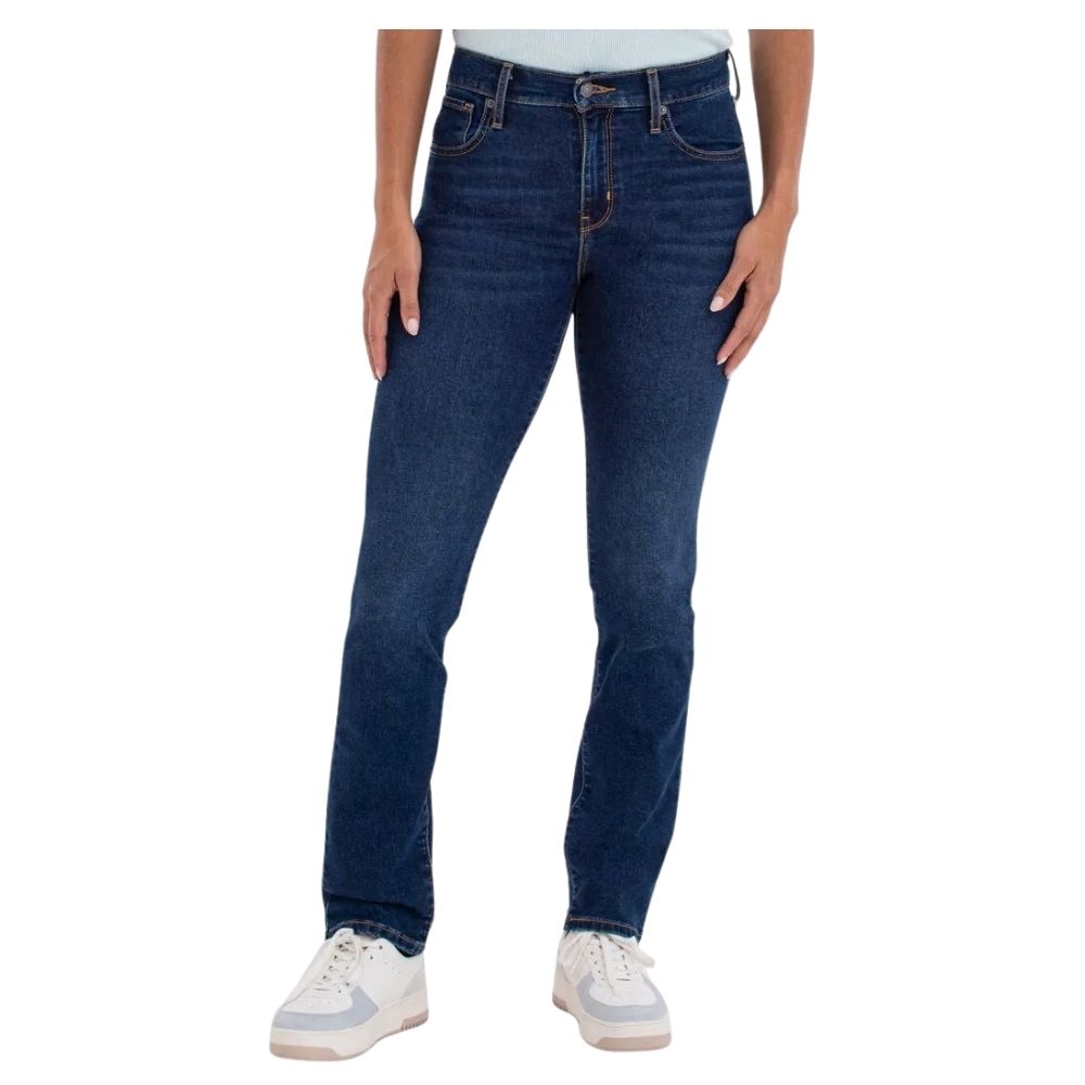 Calça Feminina Levi's Jeans Azul Escuro 724 High Rise Reta Com Stretch REF: LB7240059