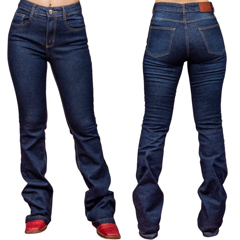 Calça Feminina Miss Country Jeans Heri Tage Blue Azul Jeans REF:001105