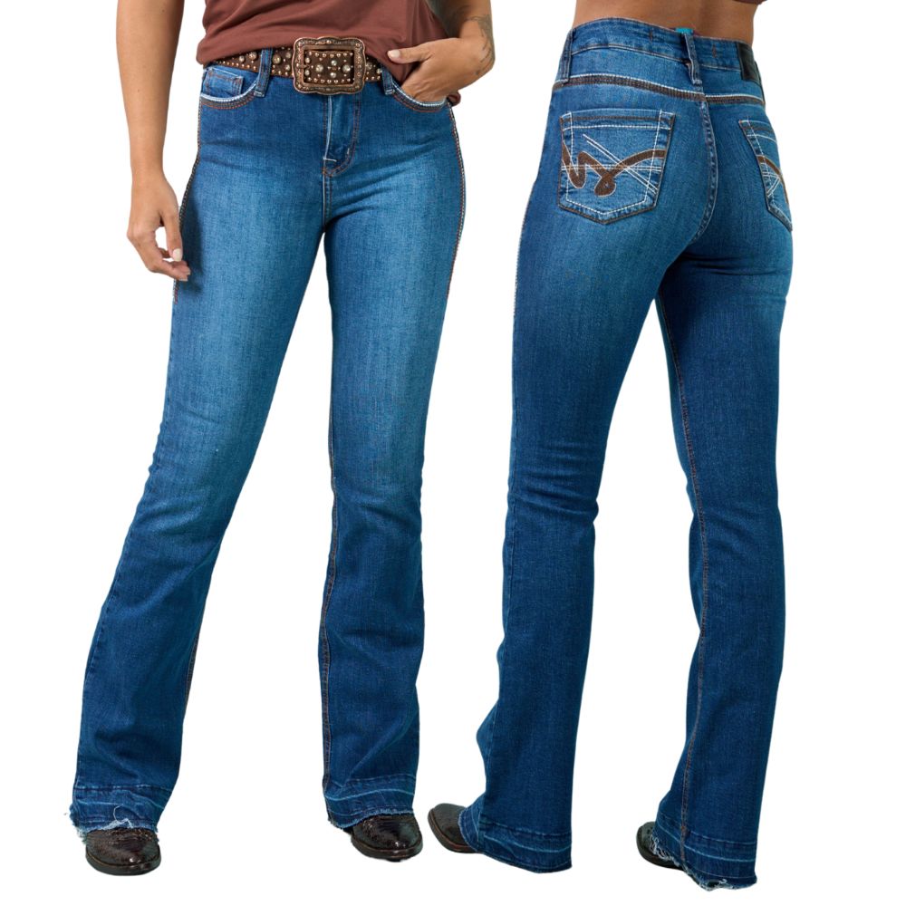 Calça Feminina Miss Country Jeans Soul Com Bordado No Bolso REF: 001087