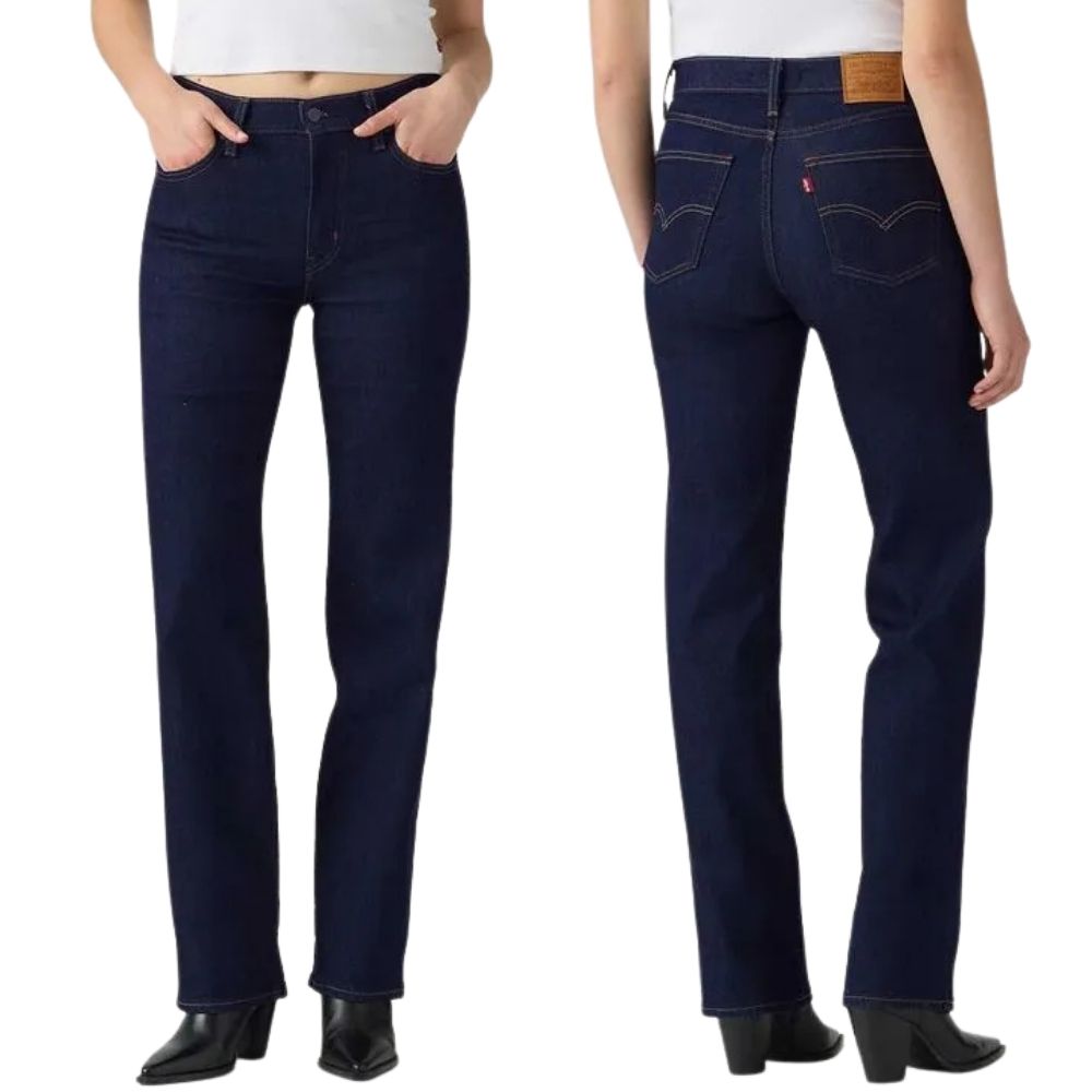 Calça Feminina Levi's 723 High Rise Straight Soft Stretch Lavagem Escura Ref:008SY0001
