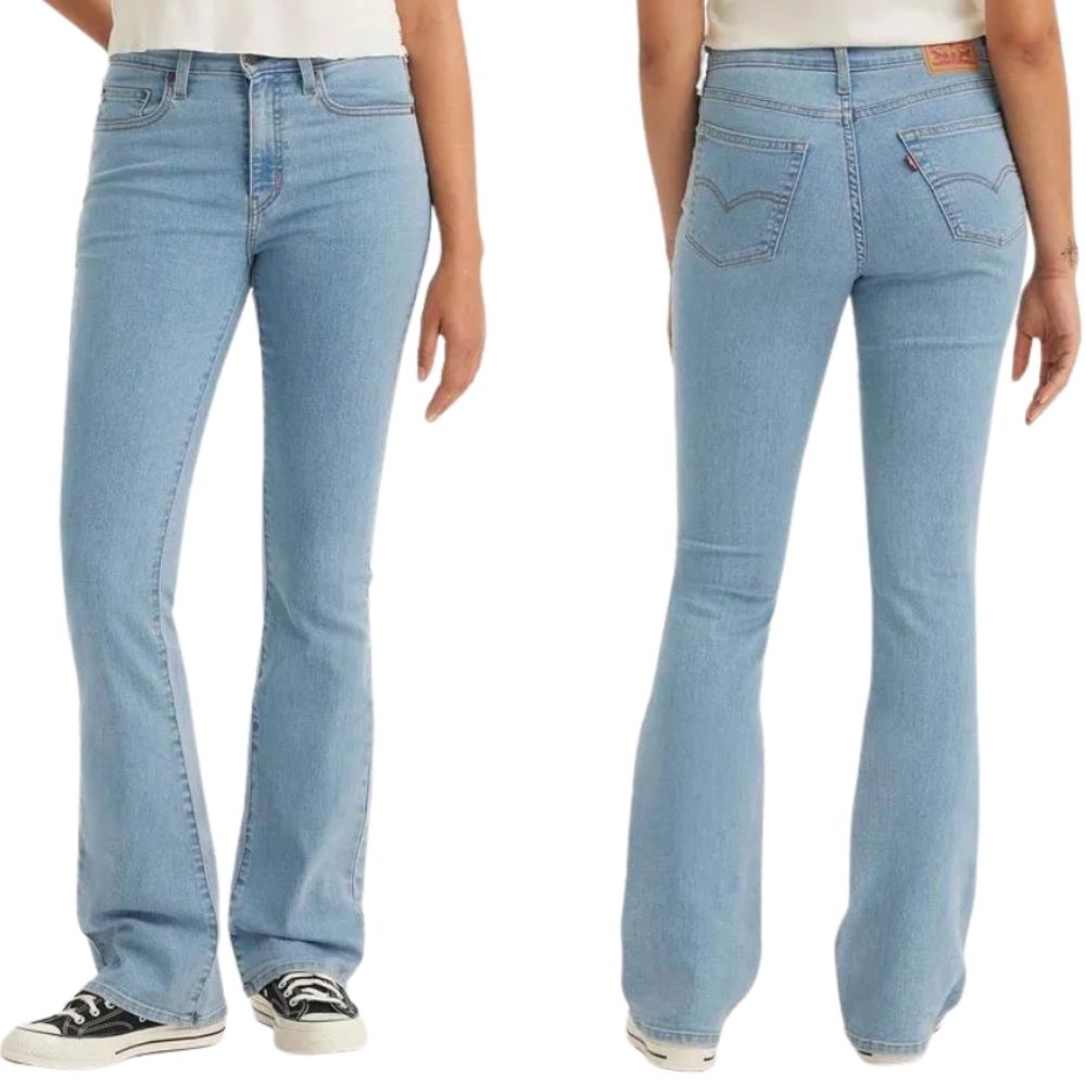 Calça Feminina Levi's 725 High Rise Bootcut Lavagem Clara Ref:LB7250067