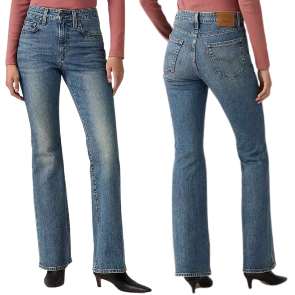 Calça Feminina Levi's 726 High Rise Vintage Stretch Lavagem Média Ref:A34100168