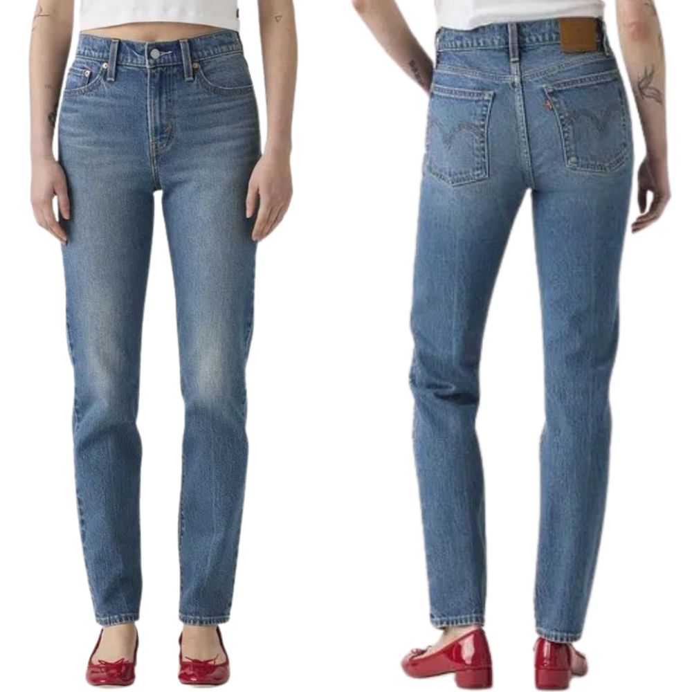 Calça Feminina Levi's Wedgie Slim Stretch Lavagem Média Ref:003NE0003