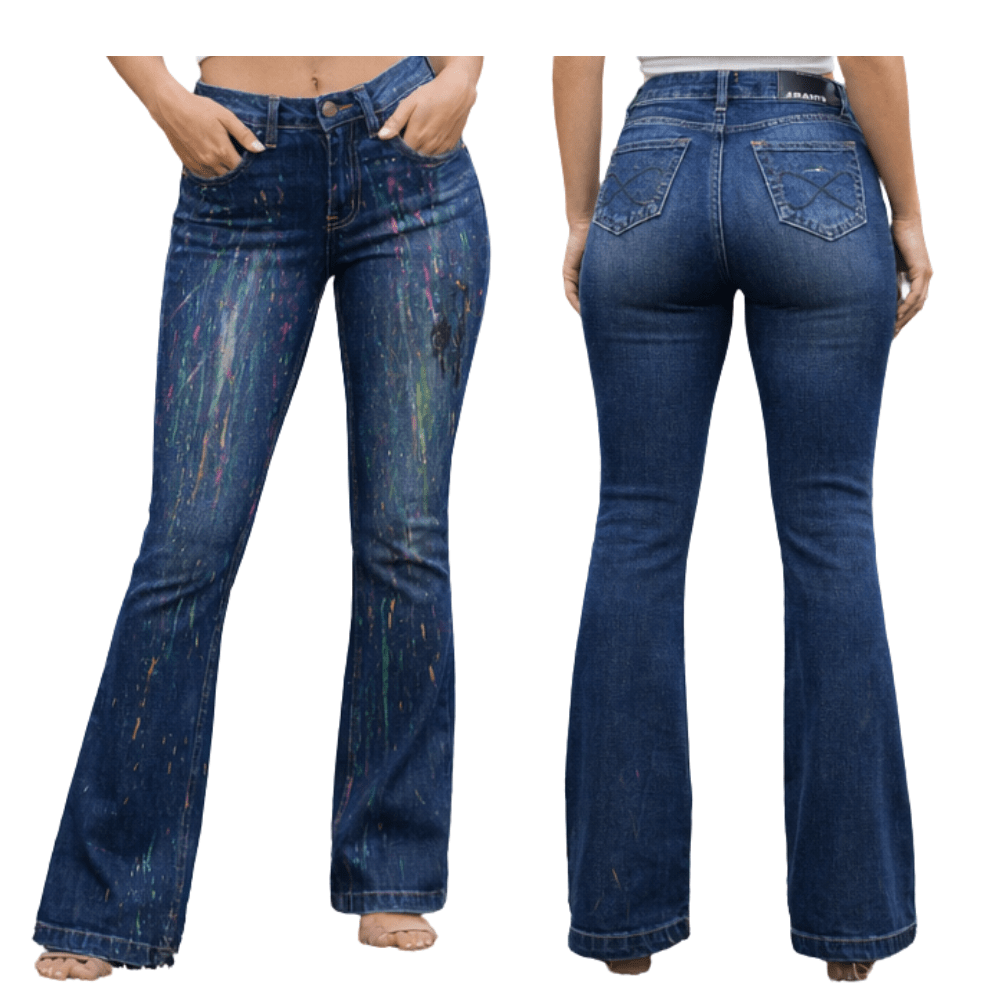 Calça Feminina Arame Jeans Colors Flare Desfiada Ref. 2200102