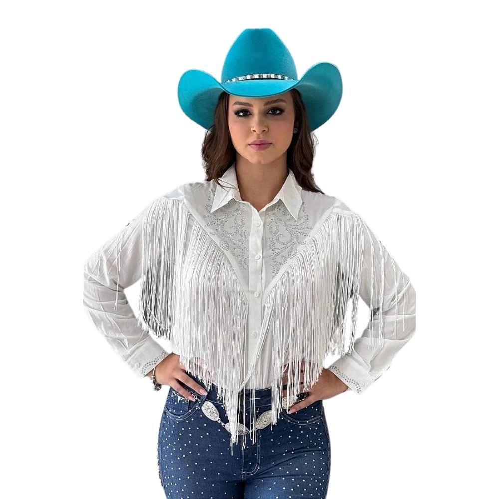 Camisa Feminina Texas Ranch Com Franjas e Strass - Ref. TR20