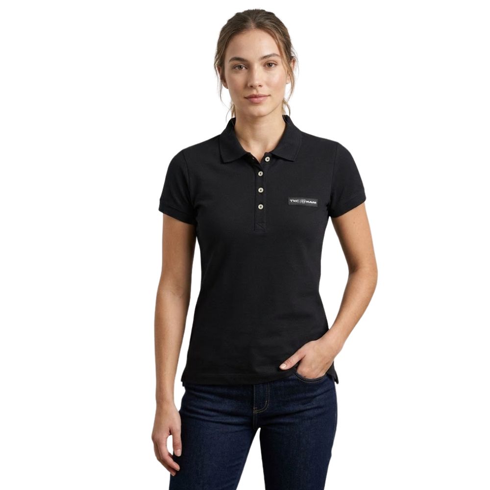 Camisa Polo Feminina TXC Slim Ram Preta Ref:RAM27057