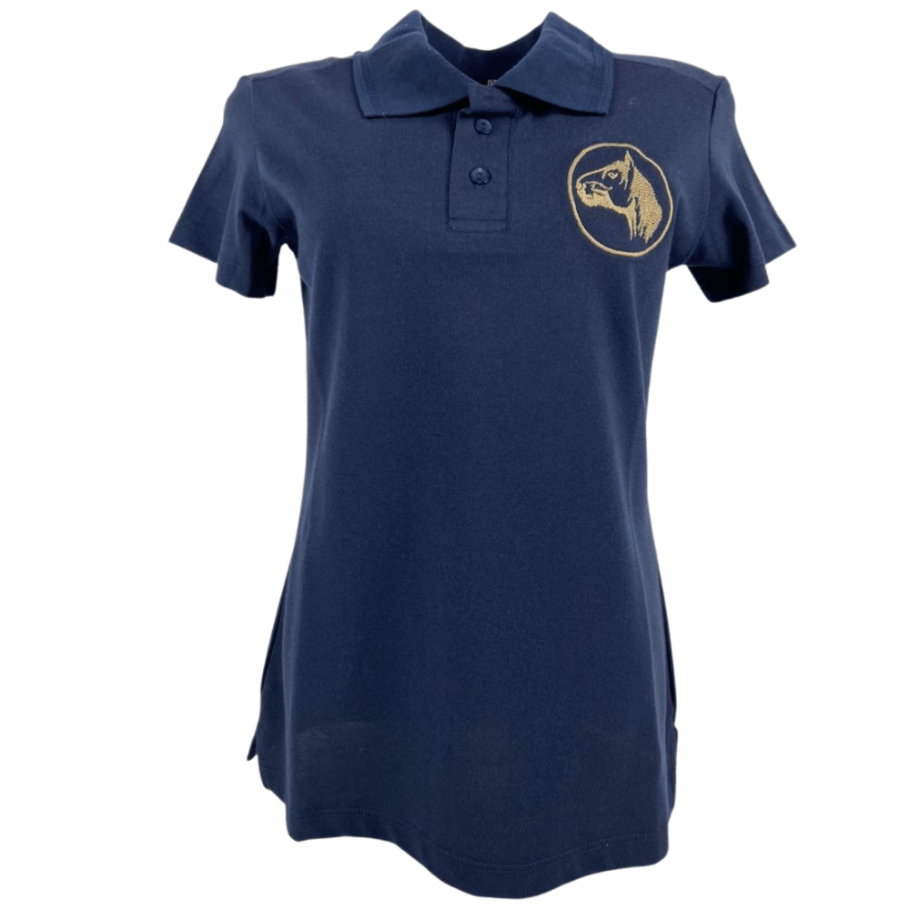  Camiseta Polo Feminina Cavalo Crioulo - Azul