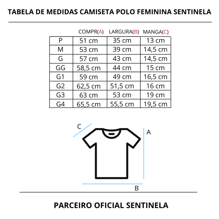 Camisa Polo Feminina Sentinela Várias Cores Badana