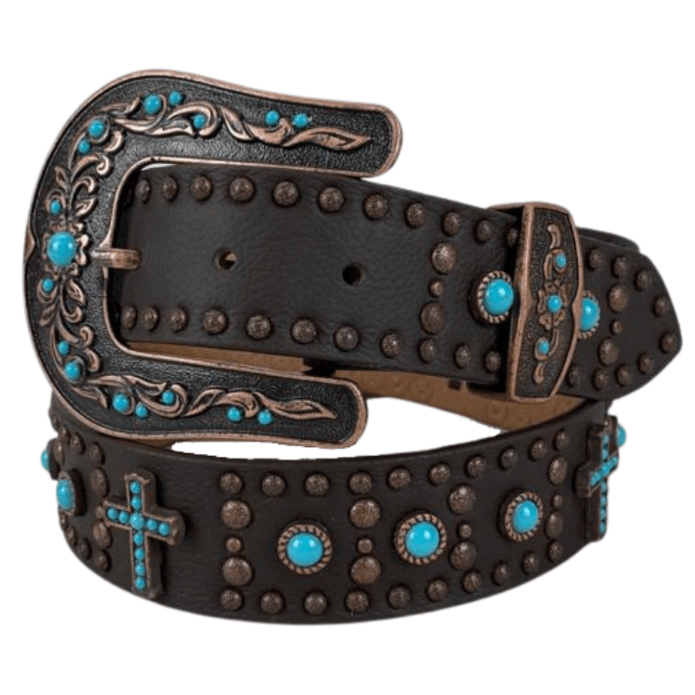 Cinto Feminino Paul Western Strass Cruz Azul Ref:412