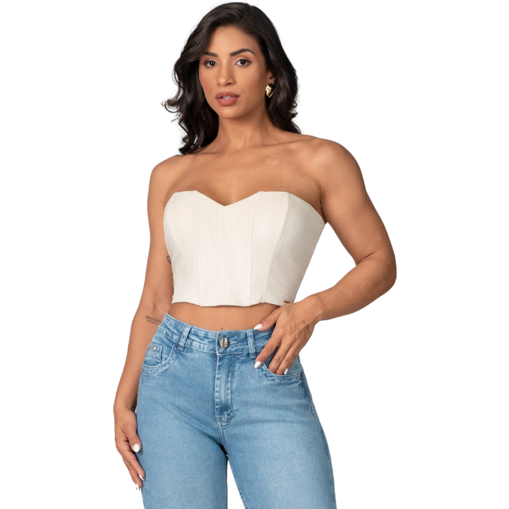 Cropped Feminino Buphallos Off Suede Ref: BPL1890