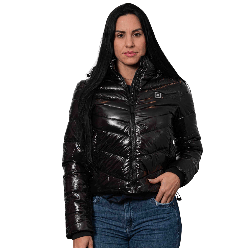 Jaqueta Feminina Extra Puffer Vinil TXC Preto Ref: 7231