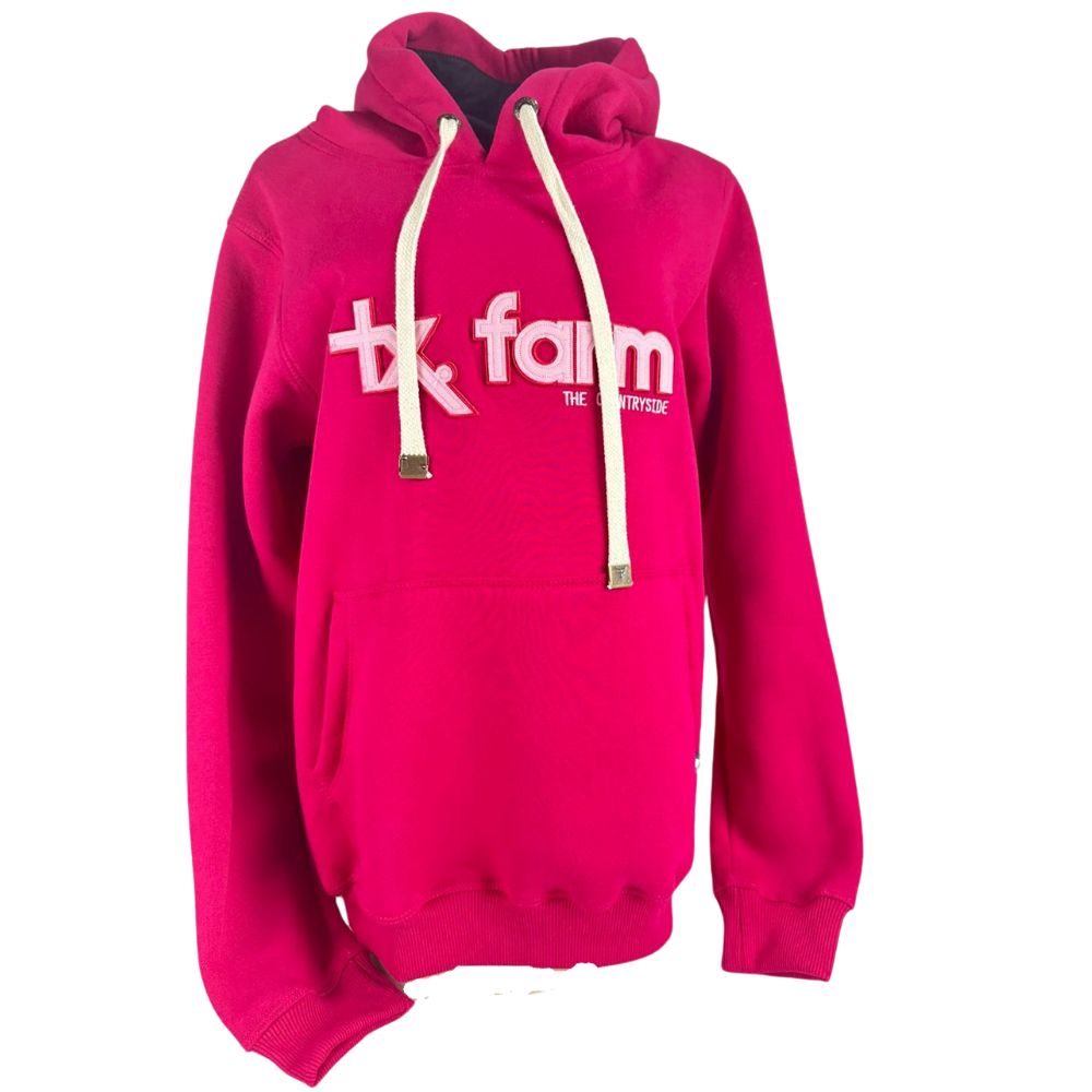 Moletom Feminino Texas Farm Modelo Canguru Rosa Magenta Logo Rosa BB REF : MTF015