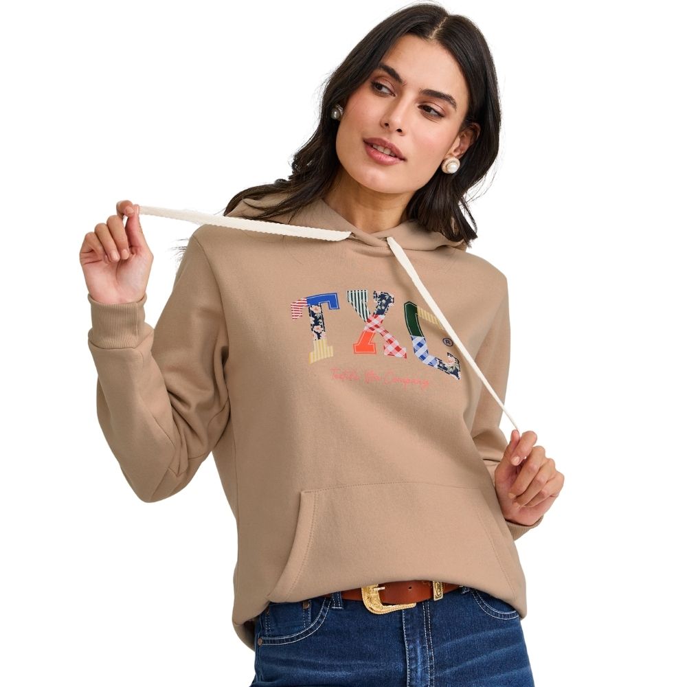Moletom Feminino TXC Com Capuz Areia Com Estampa Colorida Ref:9234