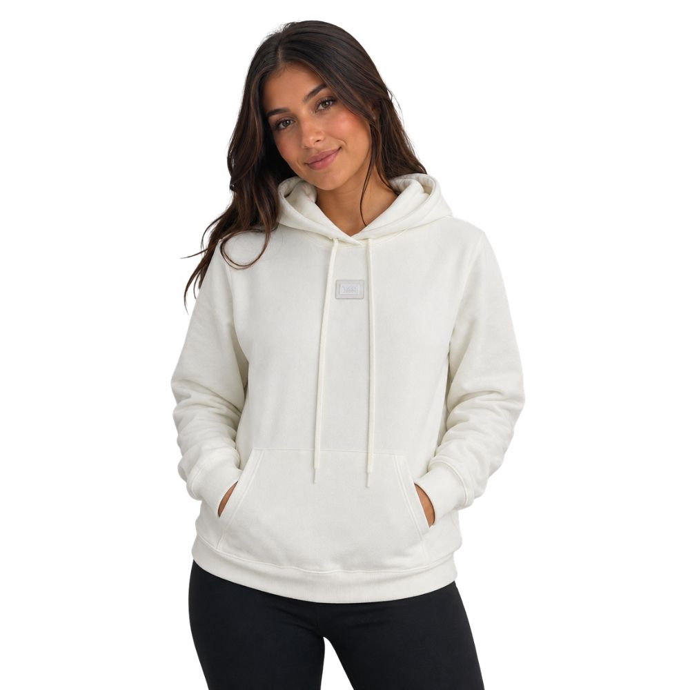 Moletom Feminino TXC Modelo Canguru Capuz Areia Logo Aplicada REF:9247